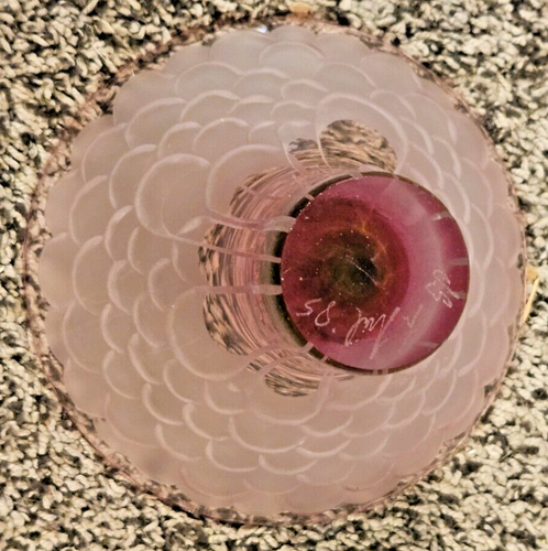 1985 Thal & Slack Art Glass Scallop Design Cold Glass Texture - Picture 4 of 14