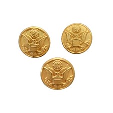 Waterbury Button Company US Military Great Eagle Seal Lot of 3 Buttons Shank Vtg