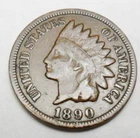1890 P Indian Head Cent Penny  AVE CIRCULATED  **FREE SHIPPING**