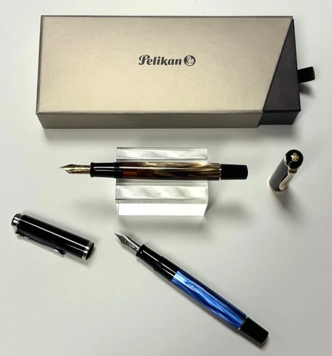 Pelikan M200 Piston Fountain Pen Fountain Pen Marbled Blue / Green / Brown Choose NEW