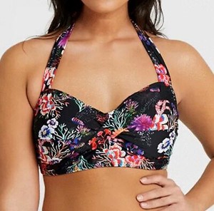 plus size black bandeau bikini top