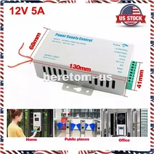 DC12V/5A Power Supply Unit AC90~260V for Door Access Control Intercom System US