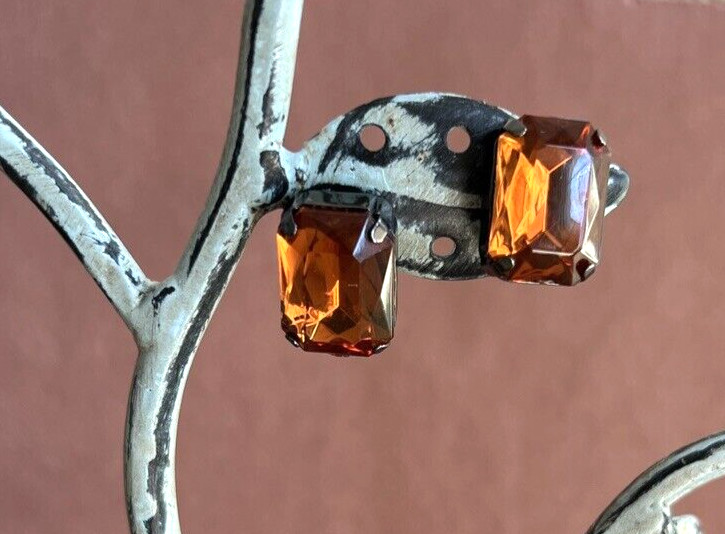 Vintage Joan Rivers Rectangular Faceted Topaz Col… - image 6