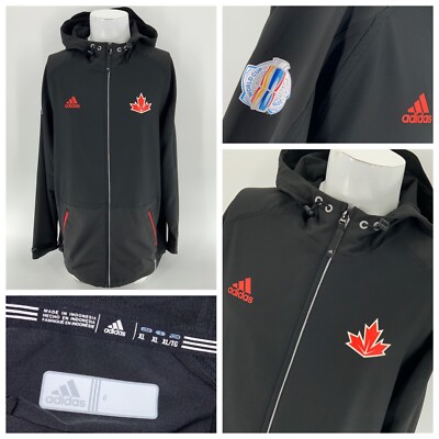 Canada 2016 World Cup Hockey Adidas Jacket XL Black ClimaLite Mint YGI  N4-27