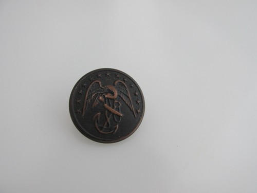WWI US Marines Scovill Button Military Uniform Retired Eagle Back Mark