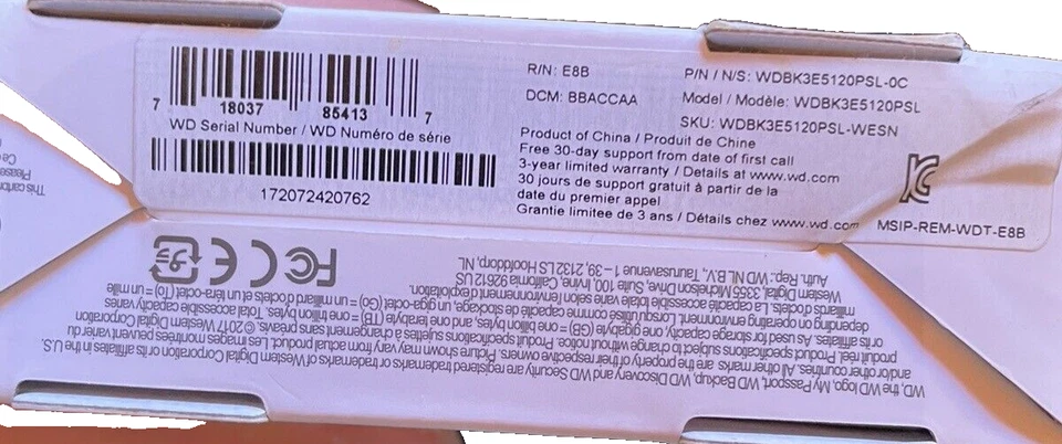 Authentic WD My Passport 512GB SSD Portable Storage USB 3.1 NIB, SHIPS FREE - Image 3 of 3