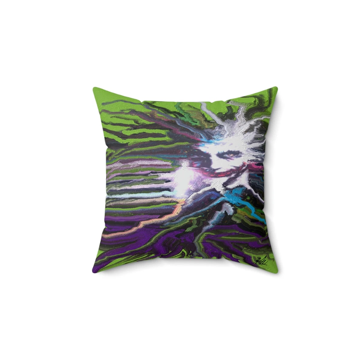Wild Joker Throw Pillow 14x14