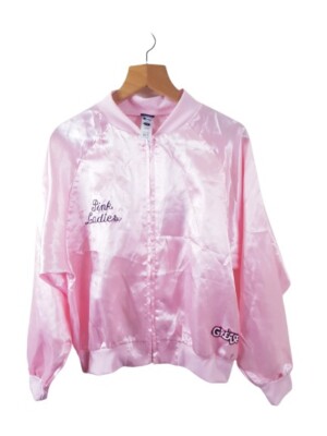 Smiffys Satinjacke Mantel Damen Ladies rosa durchgehender Reißverschluss Größe M (rosa Damen)