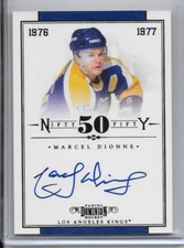 10-11 DOMINION NIFTY FIFTY AUTOGRAPH PLATINUM #19 MARCEL DIONNE AUTO 1/1 KINGS