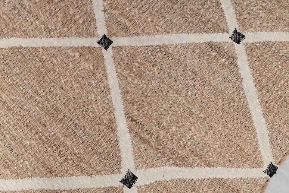 Natural Jute Ivory High Quality Hand Woven Premium Quality Boho Style Rug, - Image 4 of 4