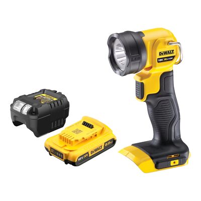 DeWalt DCL 040 D1 Akku Lampe 18 V 110 Lumen + 1x Akku 2,0 Ah + Ladegerät