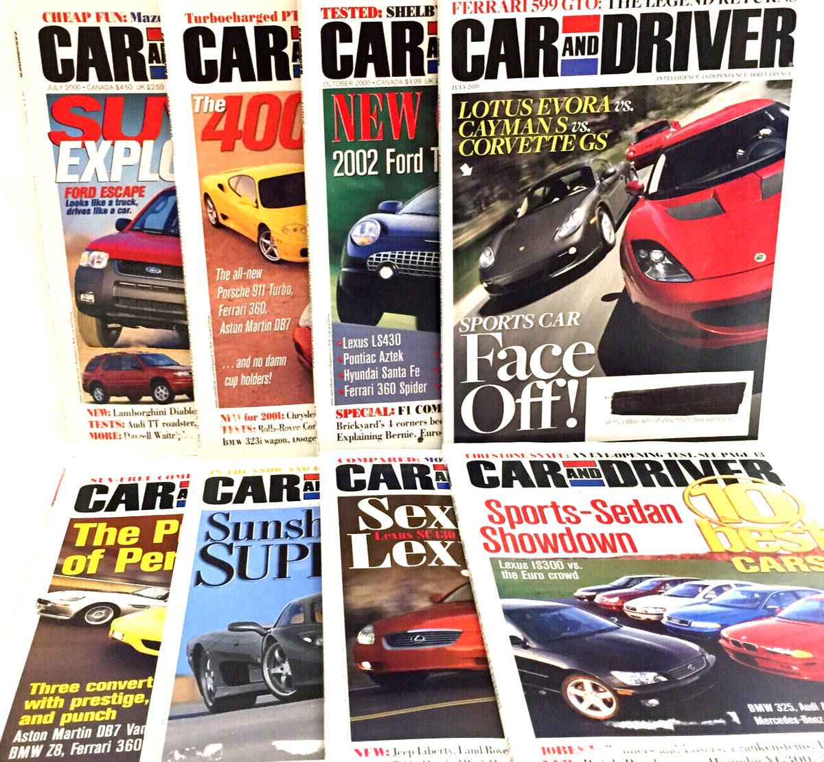 Car And Driver Magazine Collectable Back Issues From 2000 2001