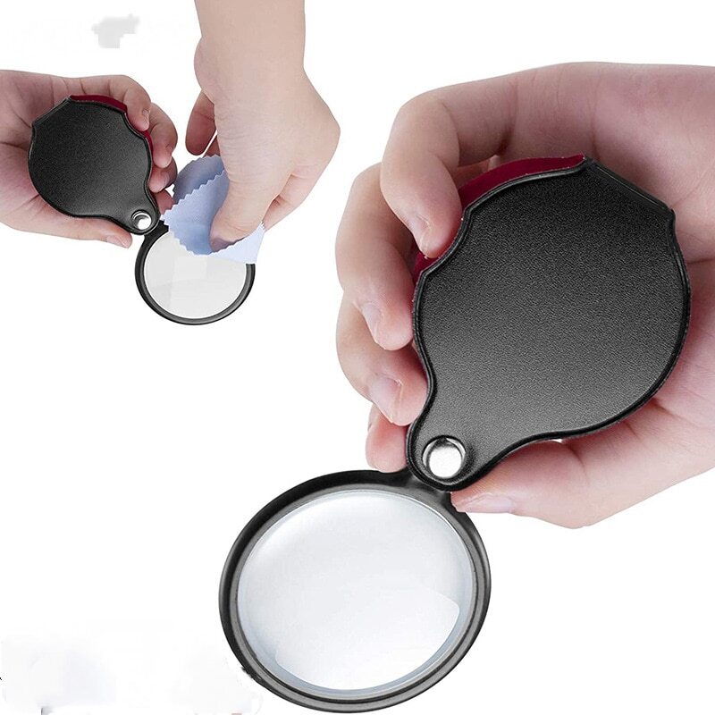 giftにも持ち歩ける拡大鏡HermesIn the Pocket magnifying glass 50mm 60mm Handheld Magnifier 8X Leather Pocket Magnifying