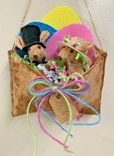 Mice/Easter/Envelope/Primitive/Farmhouse/Bowl Filler/Hanger
