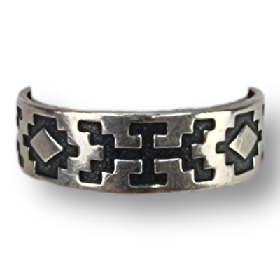 #ad #ad Vintage Sterling Silver Wheeler Manufacturing WM Co. Southwestern Ring SZ 8.75 $44.00