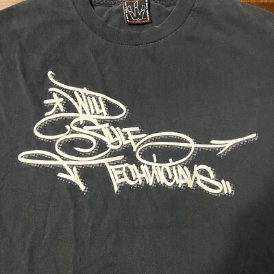 Y2K Vintage Wild Style Technicians Shirt Hip Hop Rap Graffiti Jnco