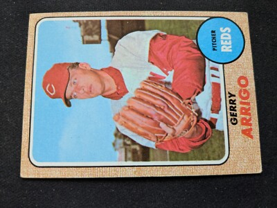 1968 Topps Baseball Card # 302 Gerry Arrigo - Cincinnati Reds (GD)