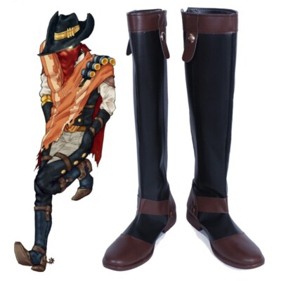 League of Legends LOL Khada Jhin The Virtuoso Cosplay Shoes Men Boots Custom