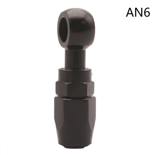 2Pcs AN6-6AN Hose End Swivel Fitting Adapter To Banjo 12MM/14MM Diameter Black E - Foto 7