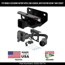 For 06-09 Ram 3500 Trailer Hitch w/ 7Pin Wiring Exc OE hitch C&C USCAR Plug Curt