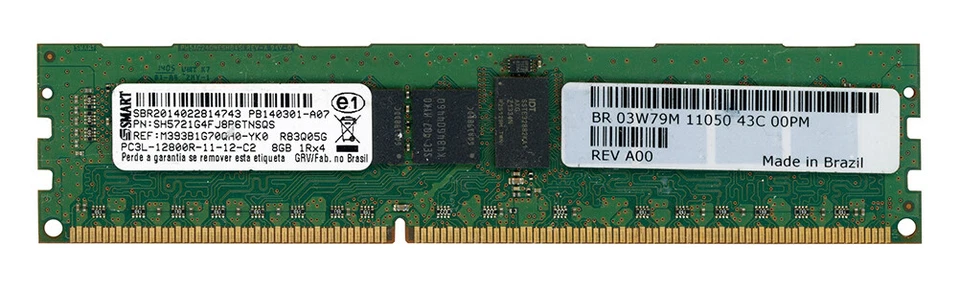 Serveur Mémoire RAM Dell 03W79M DDR3 8GB 1600MHz M393B1G70QH0-YK0 ECC - Photo 2/2