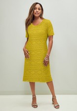 Jessica London Women's Plus Size Crochet Dress