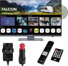 Falcon 22″ WebOS Smart Camping TV, 12V/24V, DVD, WiFi