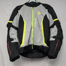FirstGear Textile Mesh Motorcycle Jacket Black/Grey Large *CLOSEOUT Was $179.95*
