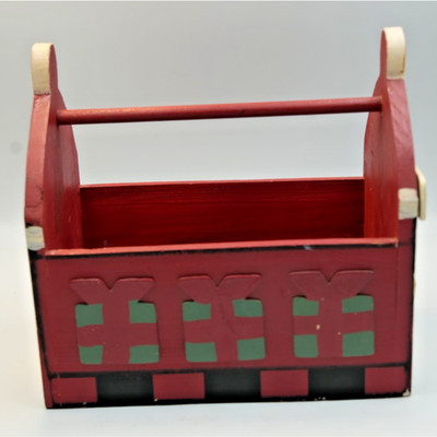 Handmade Wooden Santa Gift Box   Christmas Décor with Present Design
