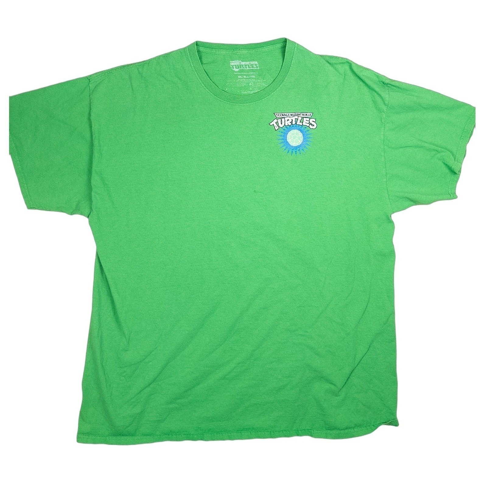 Teenage Mutant Ninja Turtles T-Shirt Mens 2XL Green Excellent Tough Shell Crack