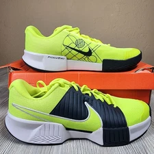 Nike Zoom Challenge Tennis Volt Green/Navy Blue Mens Size 13 New FQ4154-700