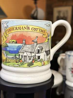 EMMA BRIDGEWATER DREAM HOME FISHERMAN S COTTAGE HALBER Pint Becher Brandneu