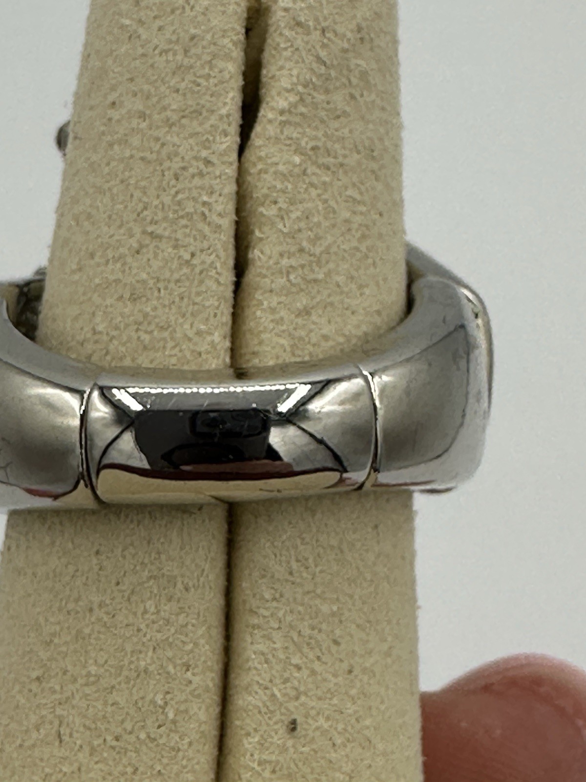 Silver Tone Pave Rhinestone Interlocking Style St… - image 5