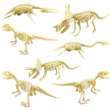 7 Stück Kunststoff-Dinosaurier-Skelett, Dino-Knochen-Figuren, Carfts-Sammlung,