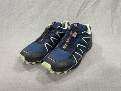 Salomon Speedcross 4 Shoes Mens Size 9.5 Blue Trail Hiking Running Contagrip