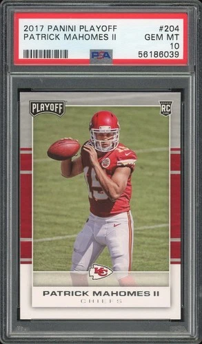2017 Panini Playoff Patrick Mahomes Ii 204 PSA 10