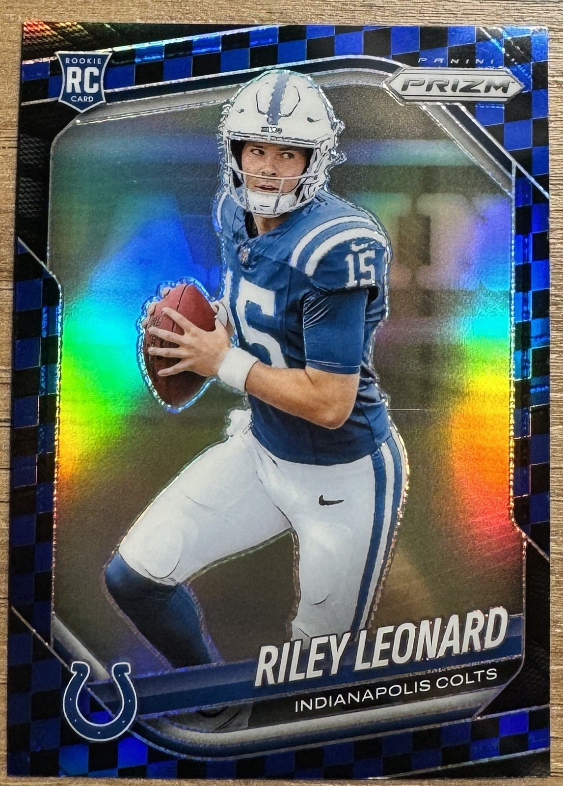 RILEY LEONARD Black & Blue Checkerboard ROOKIE! 2025 PANINI PRIZM #342 Rookie Rc