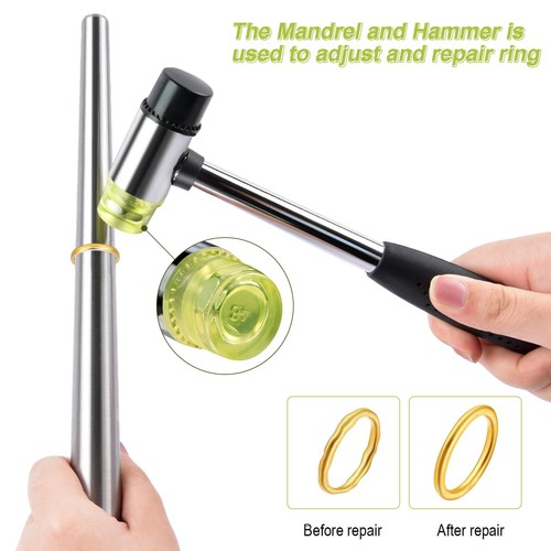 Ring Sizer Measuring Tool, Ring Sizing kit with Rubber Hammer, Jewelry Cleani... - Picture 4 of 6