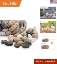 Smooth 5 LBS Decorative River Rocks – Perfect for Vases, Gardens & Aquariums