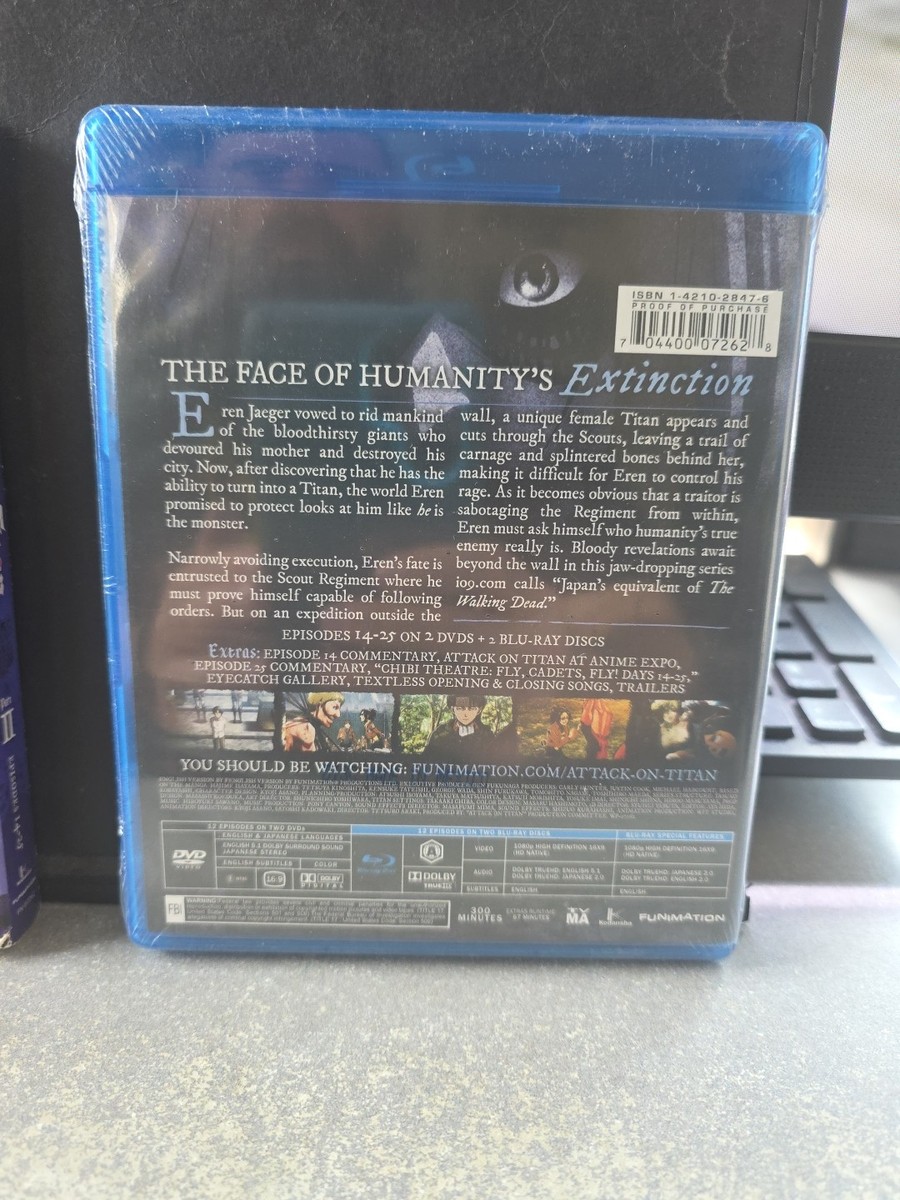 Attack on Titan: Part 2 (Blu-ray/DVD, 2014, 4-Disc Set) for sale
