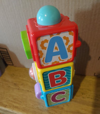 Fisher Price 3 Block Lot Bright Beginnings Action Stacking Blocks Mattel ABC Toy