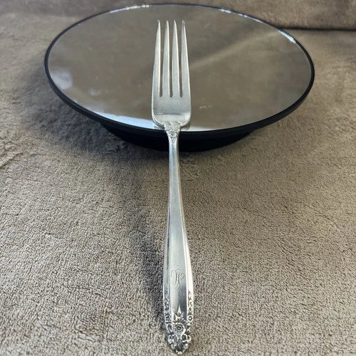 International Sterling Silver Prelude Dinner Fork – Monogram, 52g - 7.25"