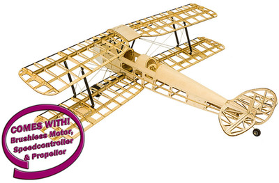 Tigermoth Balsa Kit 1,0M Spannweite (Inc 2216 920kv Motor, 20a ESC & Prop) DW