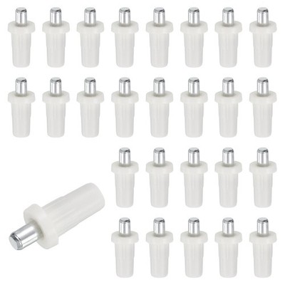60Pcs Shutter Repair Pins, 0.98''x0.45'' Metal Spring Loaded Pins, White