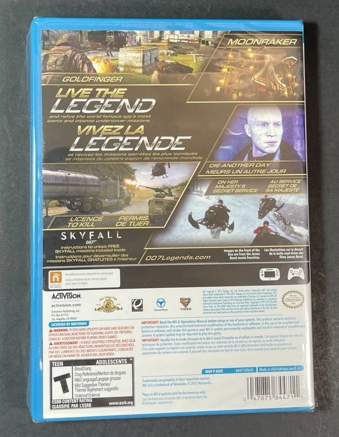 007 Legends (Wii U) NEW - Image 2 of 4