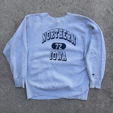 Vintage 80s Champion Reverse Weave Sweatshirt Northern Iowa Size XXL Rare USA