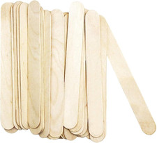 8 Inch Craft Sticks, 50 Pieces Wooden Large Tongue Depressor Jumbo Popsicle Stic