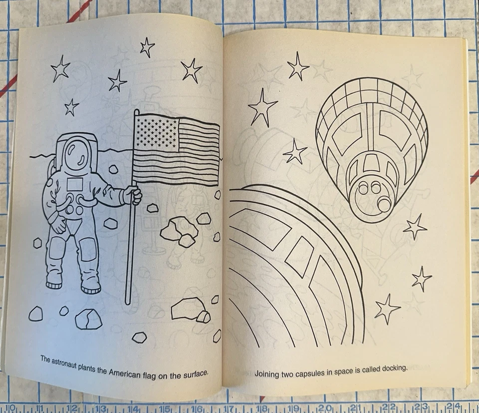 Vintage 90’s Outer Space Coloring Book Retro Astronomy NASA Colorful UNUSED - Image 3 of 4