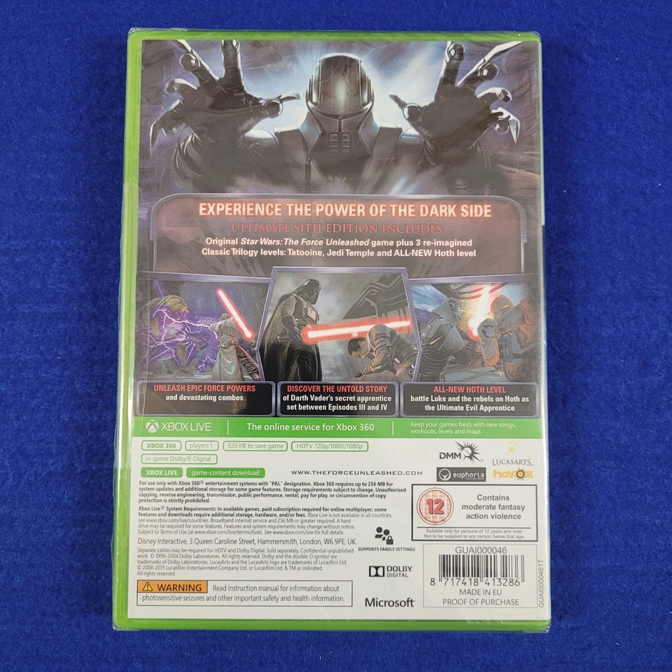 xbox 360 STAR WARS The FORCE UNLEASHED *C Ultimate Sith Edition *NEW* PAL UK - Image 2 of 4
