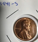 1941-S LINCOLN CENT  RED BU 1941 Wheat Penny UNC